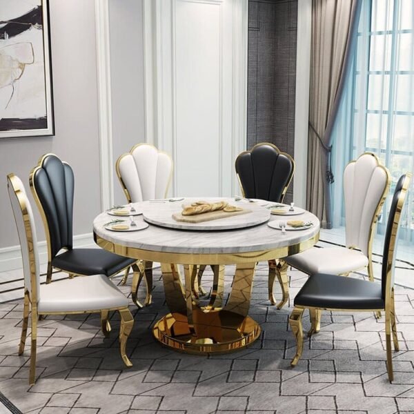 Round Marble top dining table